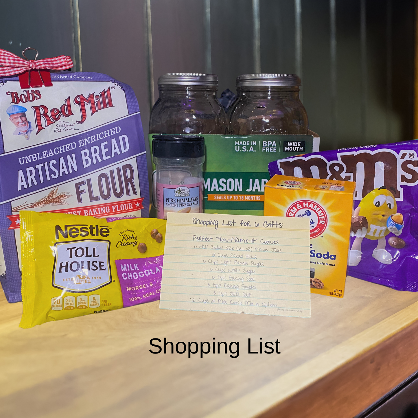 A Gift in a Jar Recipe Kit - "You-Name-It" Cookies - DIY Kit for 6 Unique Gifts