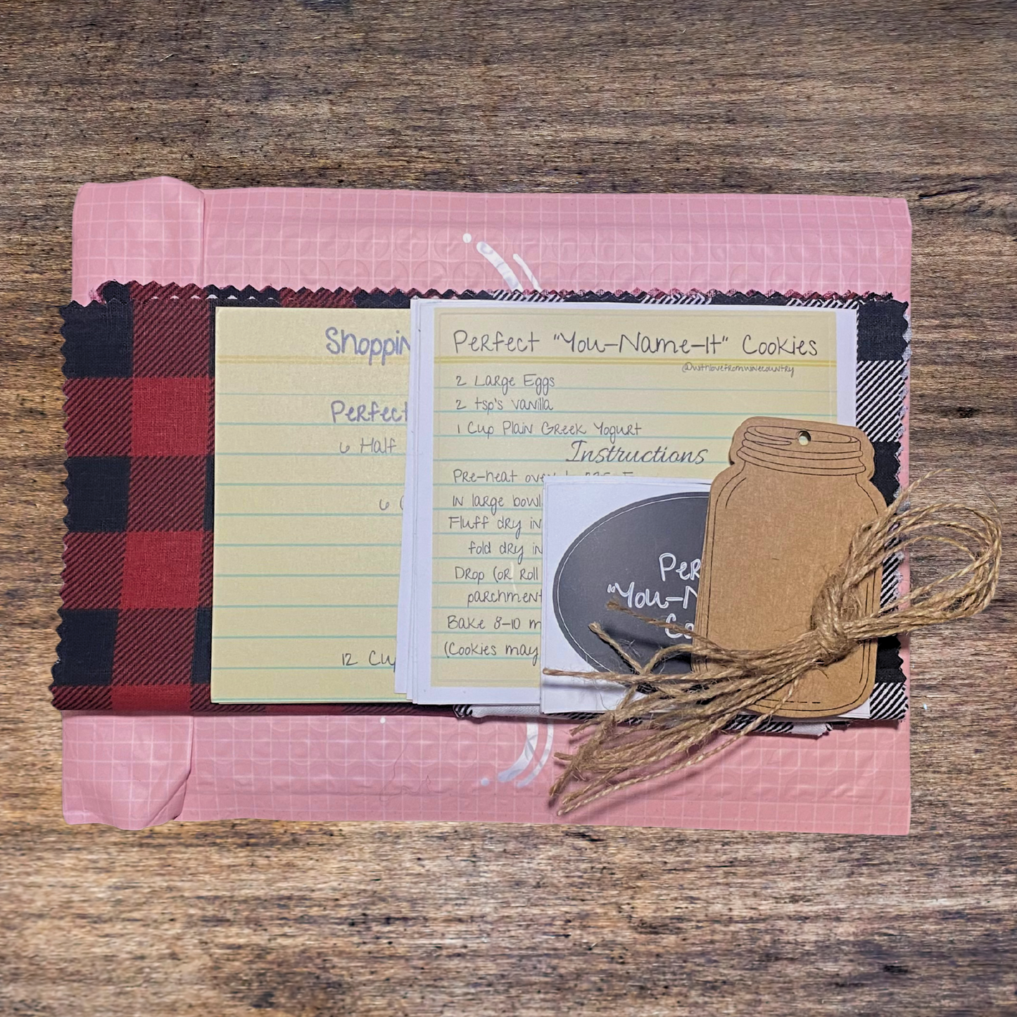 A Gift in a Jar Recipe Kit - "You-Name-It" Cookies - DIY Kit for 6 Unique Gifts
