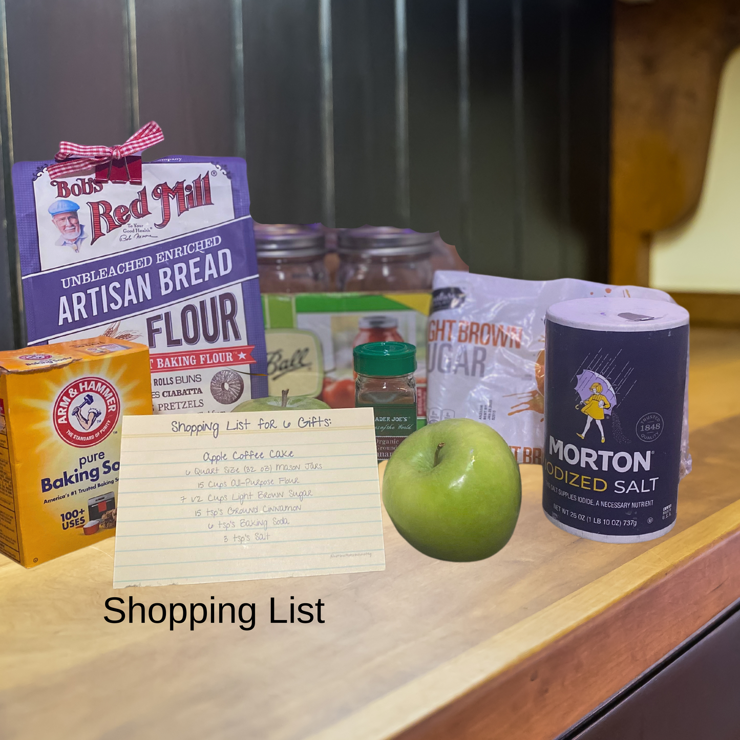 A Gift in a Jar Recipe Kit - Apple Coffee Cake - DIY Kit for 6 Unique Gifts