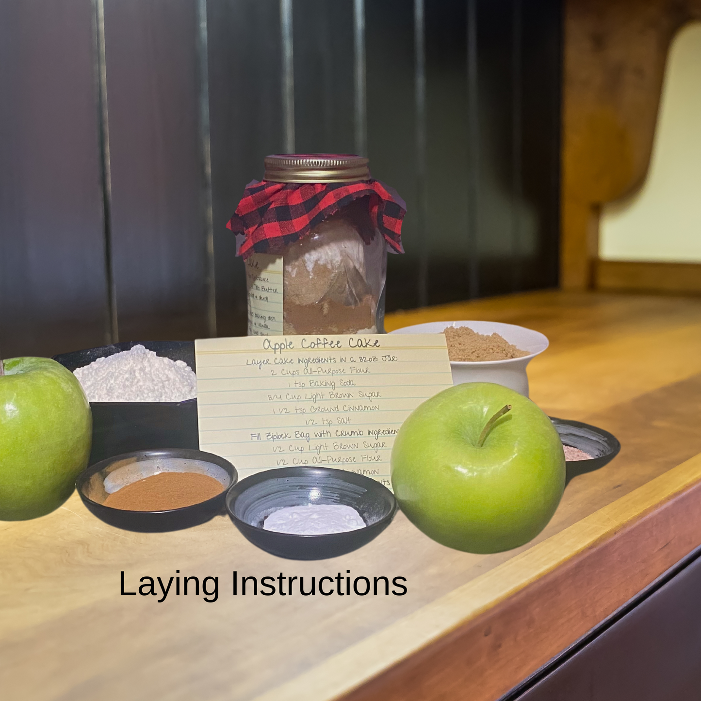 A Gift in a Jar Recipe Kit - Apple Coffee Cake - DIY Kit for 6 Unique Gifts