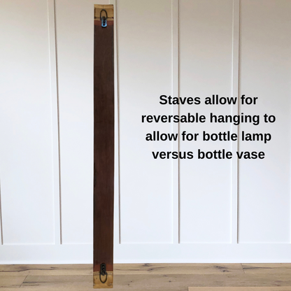 Wine Barrel Stave Bottle Vase/Sconce (Single)