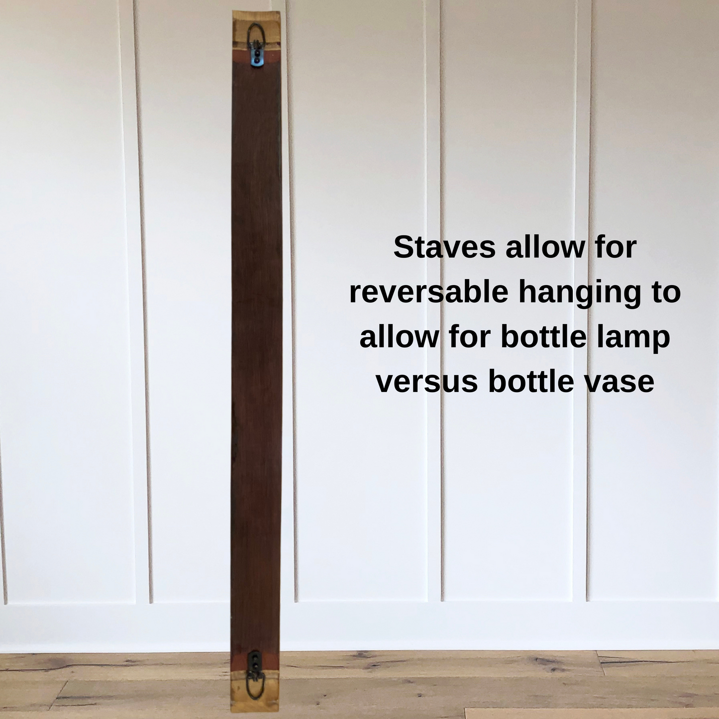 Wine Barrel Stave Bottle Vase/Sconces (Pair)