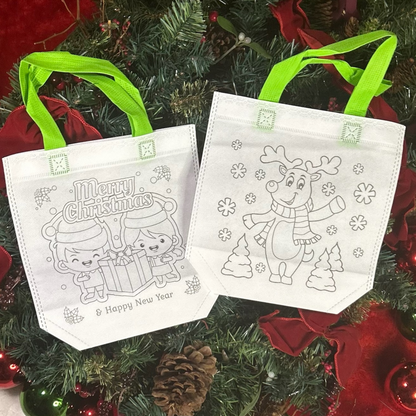 Kids Craft - Color your Own Christmas Bag Kit - 3 Pack