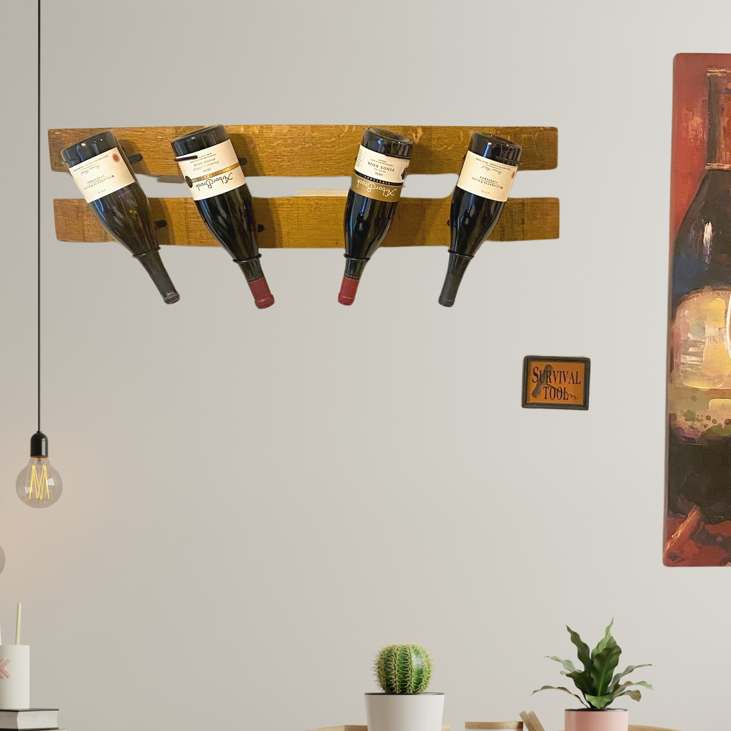 Wine Barrel Stave Wine Rack (Double Stave)