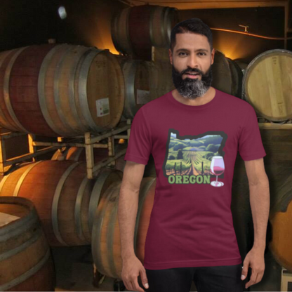 Oregon Pinot Unisex T-Shirt - Oregon Wine Shirt