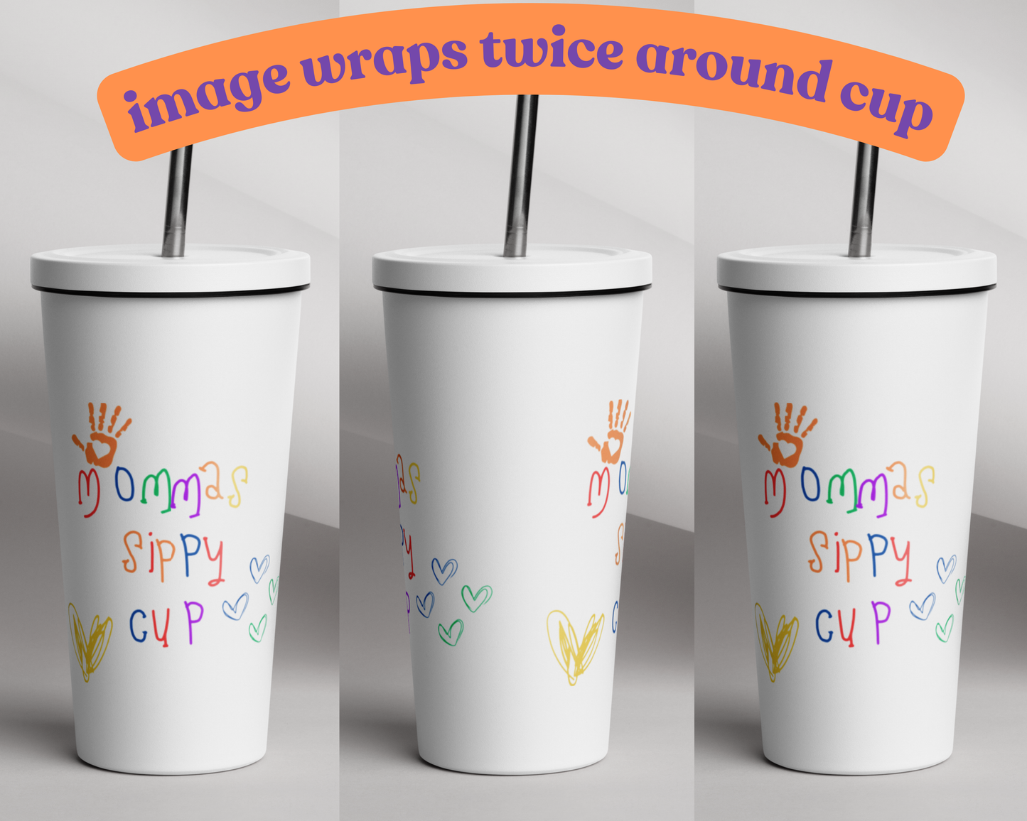 Insulated Momma's Sippy Cup Tumbler with Straw - Stainless Steel, 20 oz