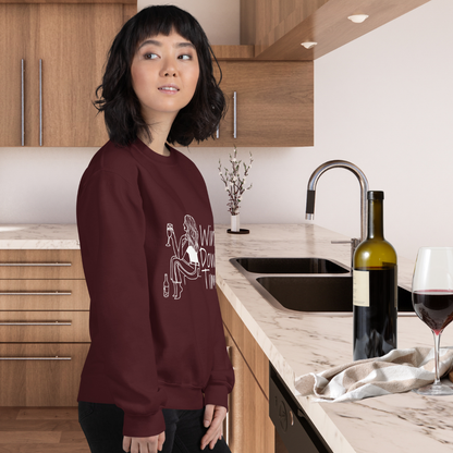 Wine Down Time Comfort Sweatshirt - Black or Burgundy