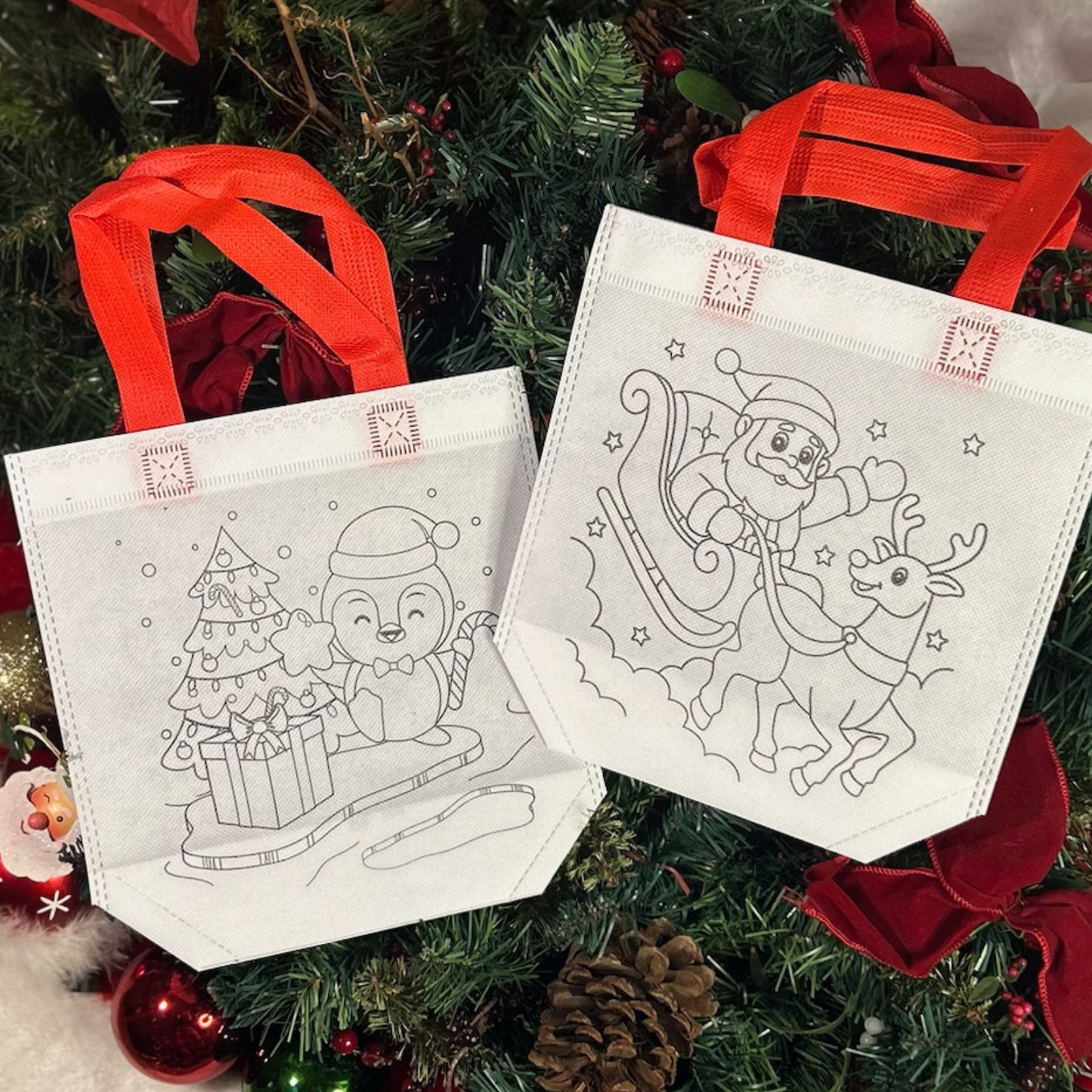 Kids Craft - Color your Own Christmas Bag Kit - 3 Pack