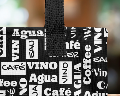 Stylish 'Wine Water Coffee' Everyday Tote Bag