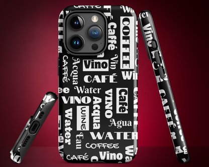 "Wine Water Coffee" Shock-Absorbing Tough Case for IPhone®