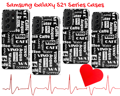 "Wine Water Coffee" Shock-Absorbing Tough Case for Samsung®