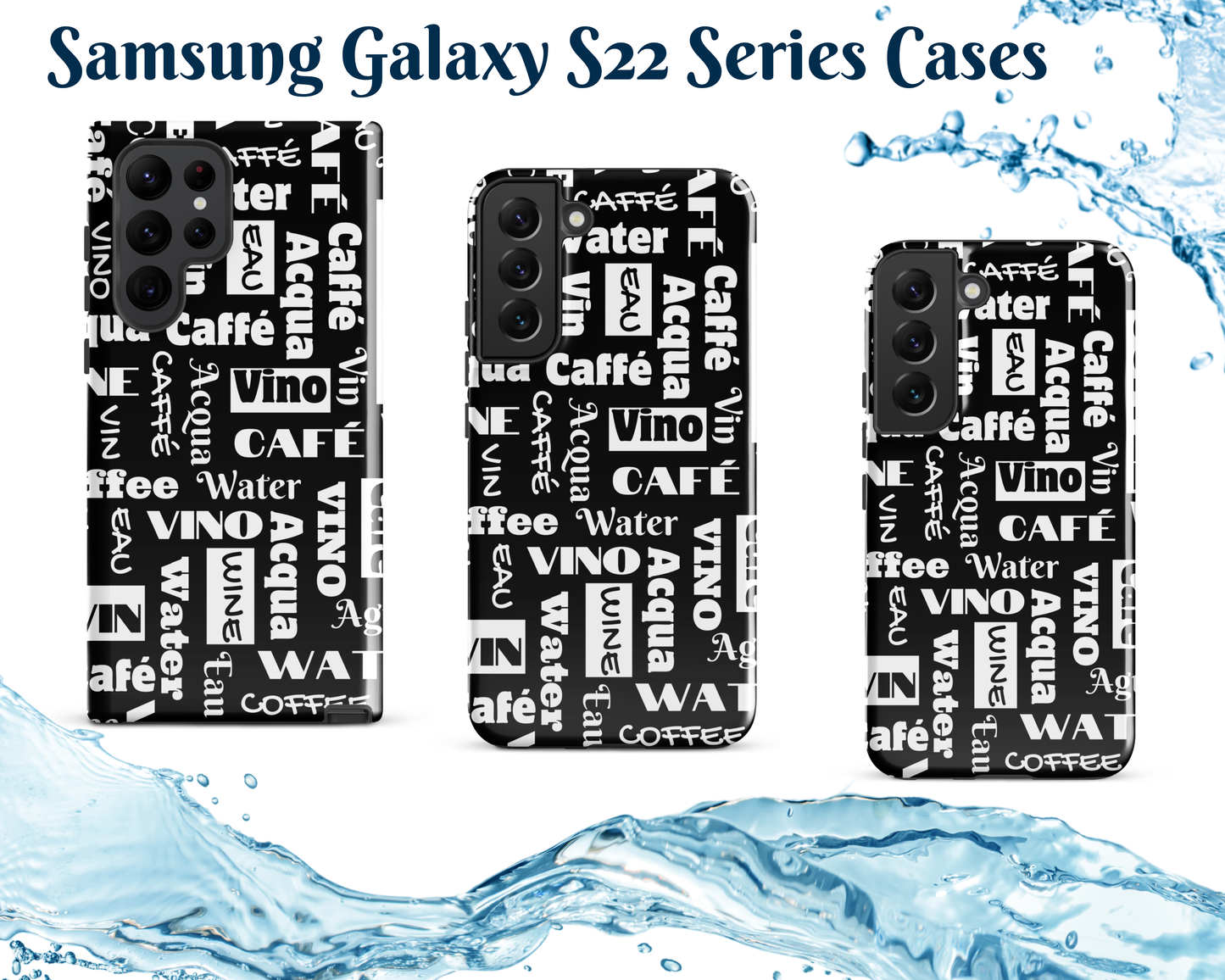 "Wine Water Coffee" Shock-Absorbing Tough Case for Samsung®