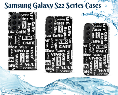 "Wine Water Coffee" Shock-Absorbing Tough Case for Samsung®