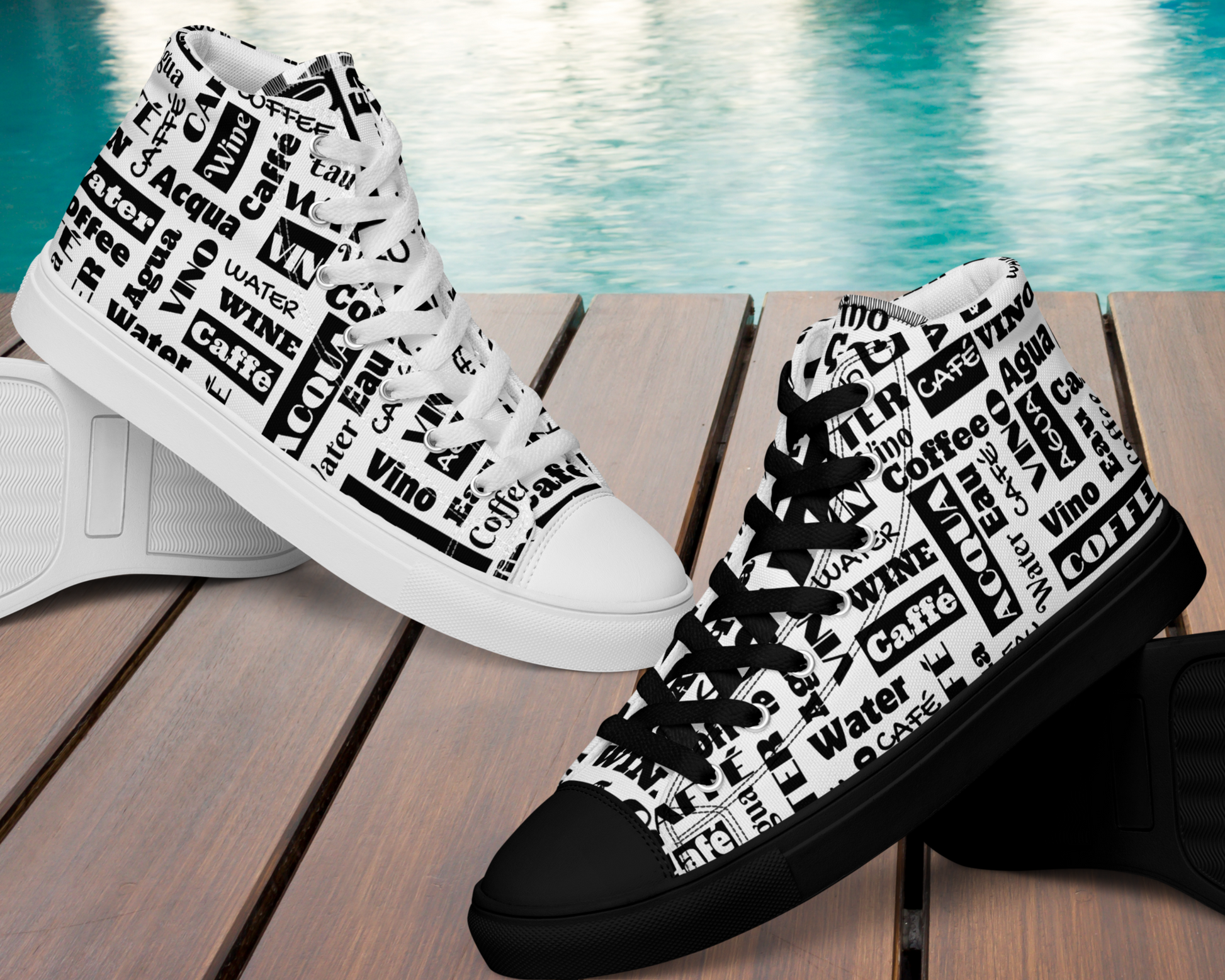 Womenβs High Top Black/White